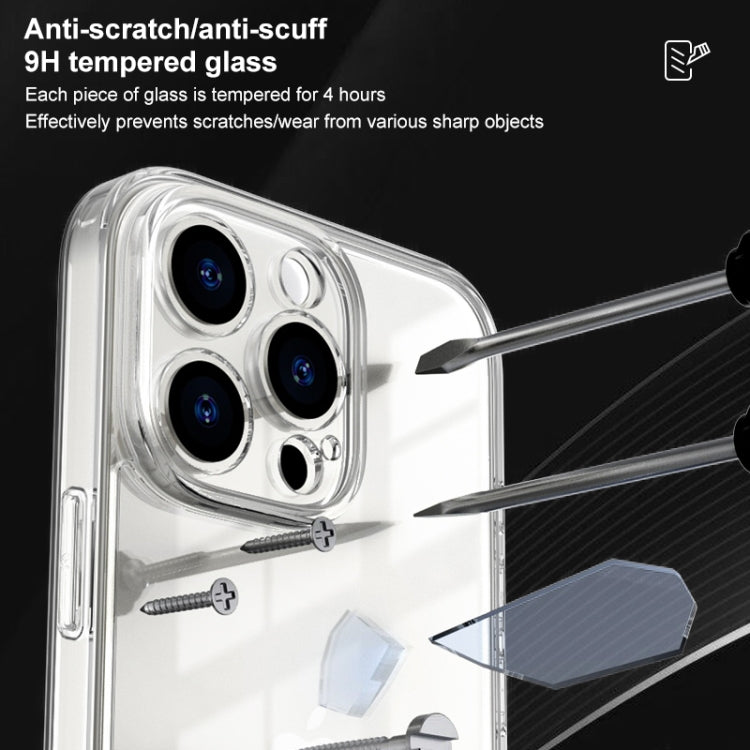 For iPhone 16 Pro Four Corner Airbag Transparent Glass Phone Case - iPhone 16 Pro Cases by buy2fix | Online Shopping UK | buy2fix