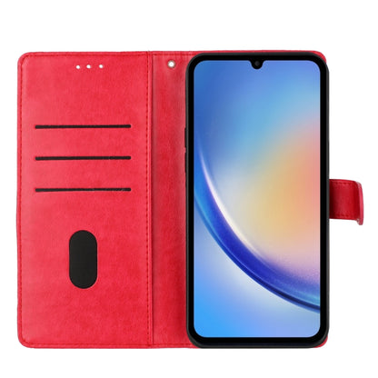 For Blackview A55 Pro Butterflies and Flowers Leather Phone Case(Red) - More Brand by buy2fix | Online Shopping UK | buy2fix