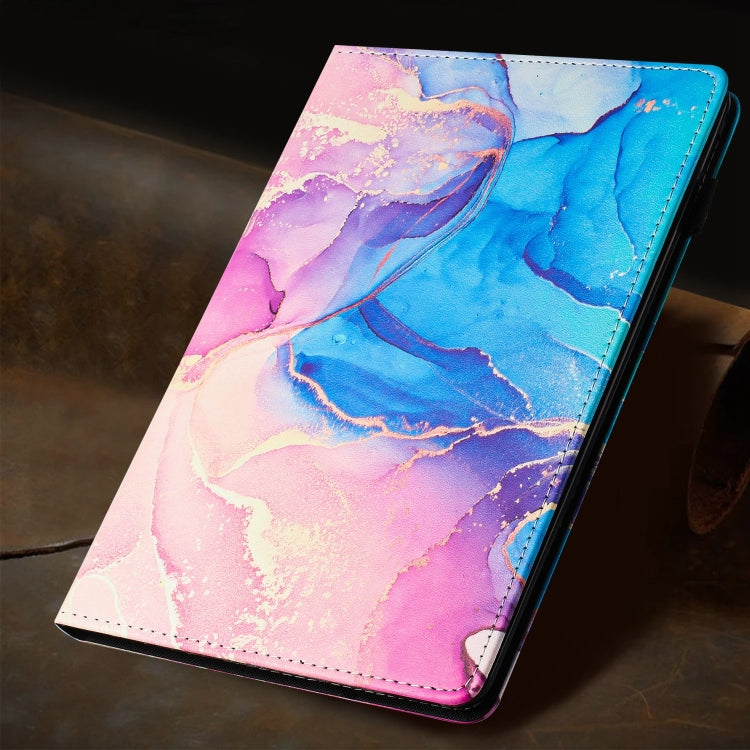 For iPad Air 11 2025 / 2024 Marble Litchi Leather Smart Tablet Case(Pink Blue) - iPad Air 11 2025 / 2024 Cases by buy2fix | Online Shopping UK | buy2fix