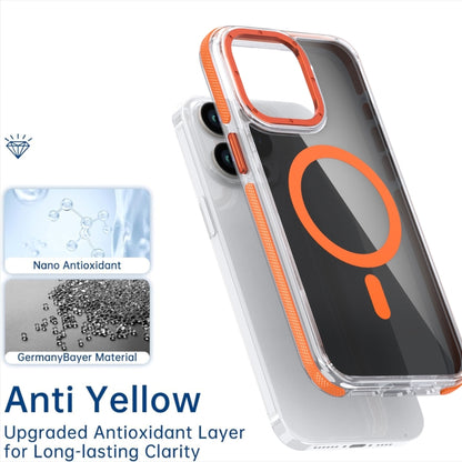 For iPhone 16 Magsafe Dual-Color Transparent Black Full Coverage Phone Case(White) - iPhone 16 Cases by buy2fix | Online Shopping UK | buy2fix