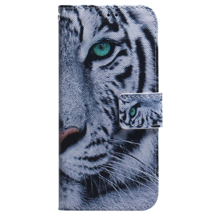 For Samsung Galaxy S25 5G Coloured Drawing Flip Leather Phone Case(Tiger) - Galaxy S25 5G Cases by buy2fix | Online Shopping UK | buy2fix