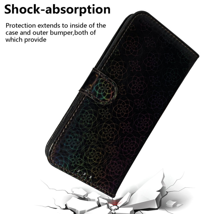 For Samsung Galaxy S25+ 5G Colorful Magnetic Buckle Leather Phone Case(Black) - Galaxy S25+ 5G Cases by buy2fix | Online Shopping UK | buy2fix