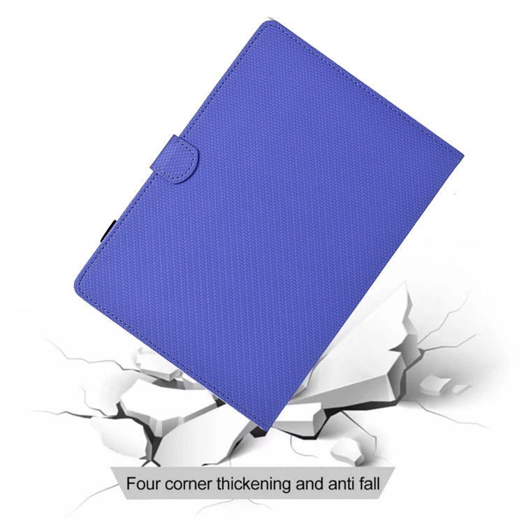 For iPad Air 11 2025 / 2024 Solid Color Fiber Texture Smart Tablet Leather Case(Purple) - iPad Air 11 2025 / 2024 Cases by buy2fix | Online Shopping UK | buy2fix