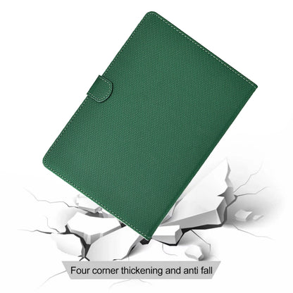 For Lenovo Tab M11 / Xiaoxin Pad 2024 Solid Color Fiber Texture Smart Tablet Leather Case(Green) - Lenovo by buy2fix | Online Shopping UK | buy2fix