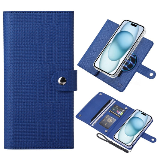 For iPhone 15 Plus ViLi GHB-C Series RFID MagSafe Magnetic Flip Leather Phone Case(Blue) - iPhone 15 Plus Cases by ViLi | Online Shopping UK | buy2fix