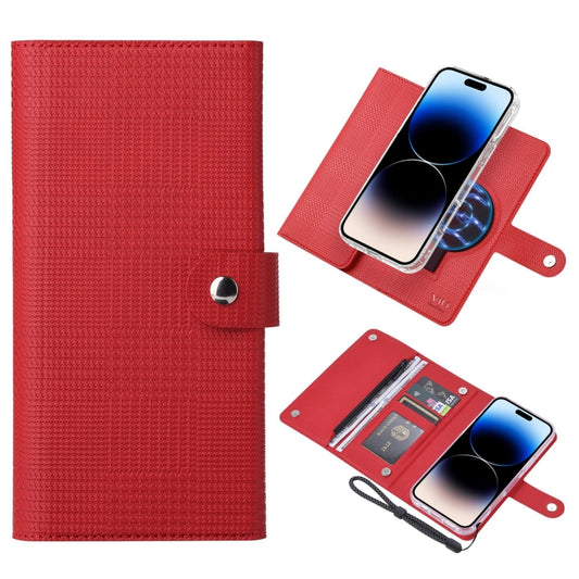 For iPhone 14 Pro Max ViLi GHB-C Series RFID MagSafe Magnetic Flip Leather Phone Case(Red) - iPhone 14 Pro Max Cases by ViLi | Online Shopping UK | buy2fix