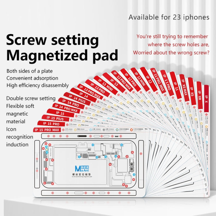 For iPhone 14 Pro Max MaAnt Double-sided Screw Positioning Flexible Soft Magnetic Pad - Magnetic Screws Mat by MaAnt | Online Shopping UK | buy2fix