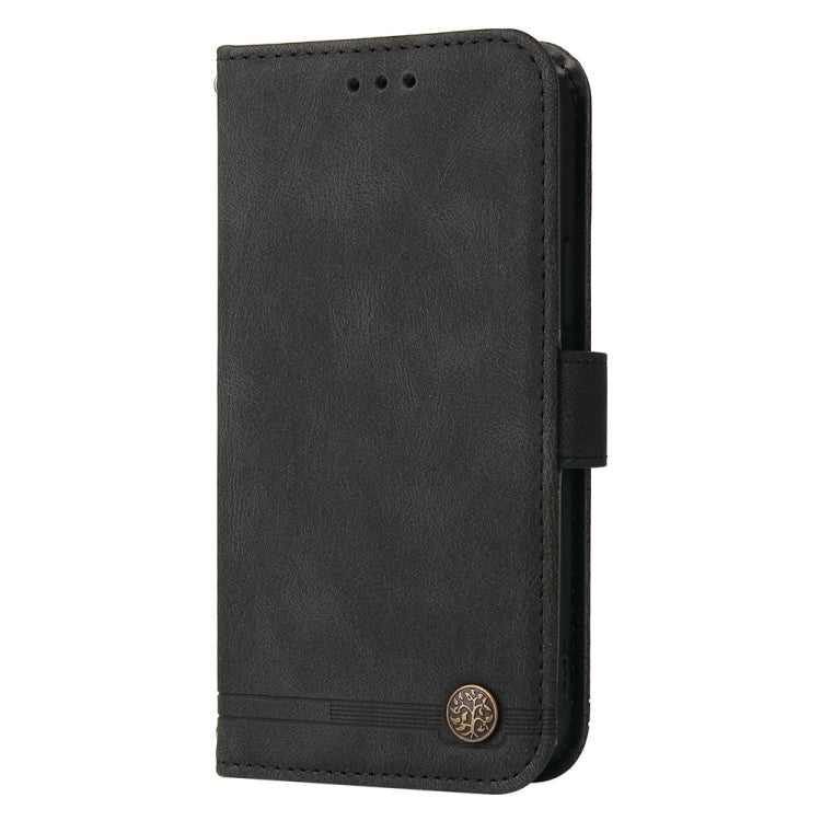 For Redmi K70 Ultra Skin Feel Life Tree Metal Button Leather Phone Case(Black) - Xiaomi Cases by buy2fix | Online Shopping UK | buy2fix