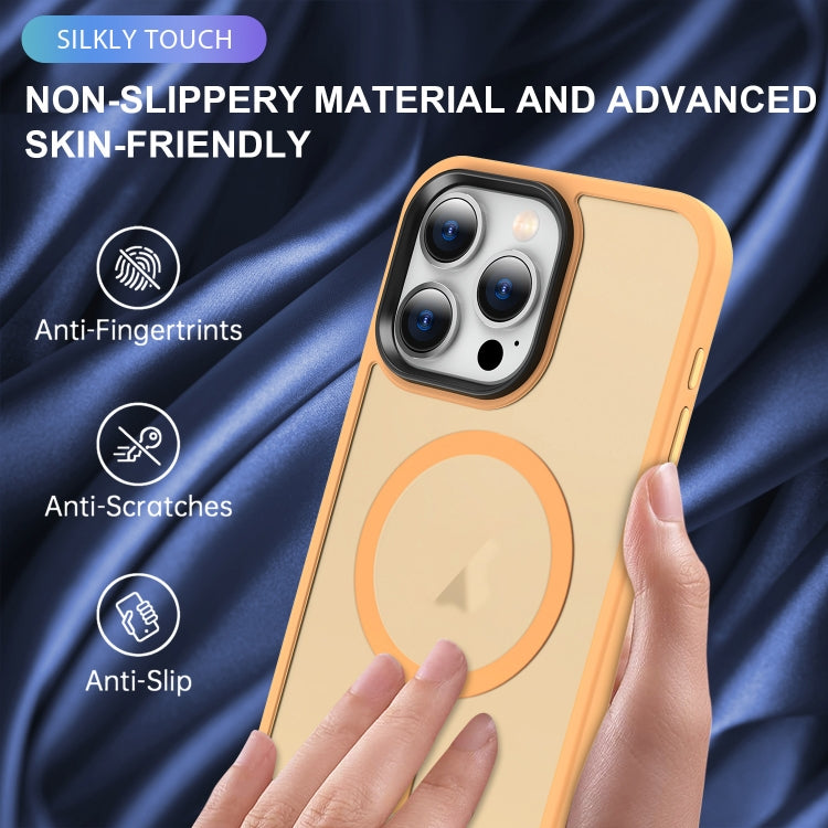 For iPhone 13 Pro Max MagSafe Magnetic Skin Feel Frosted Phone Case(Orange) - iPhone 13 Pro Max Cases by buy2fix | Online Shopping UK | buy2fix