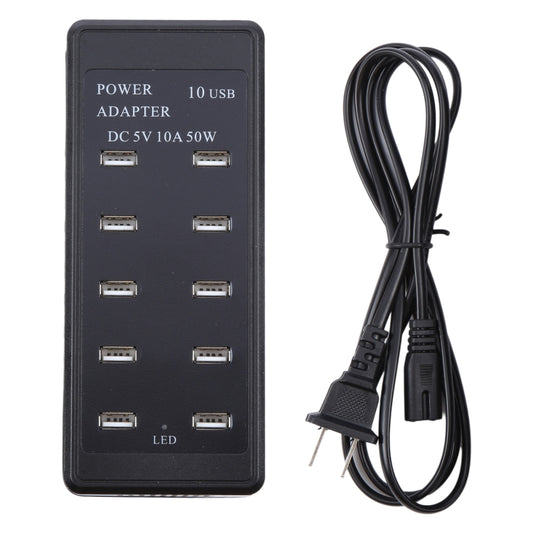 DC 5V 10A 50W 10 USB Multi Port Charger Adapter, Plug:US Plug - Multifunction Charger by buy2fix | Online Shopping UK | buy2fix