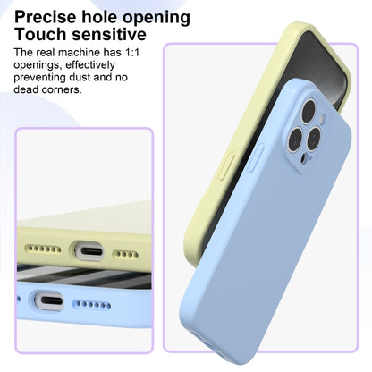 For iPhone 16 Precise Hole Liquid Silicone Jelly Color Full Coverage Phone Case(Fluorescent Green) - iPhone 16 Cases by buy2fix | Online Shopping UK | buy2fix