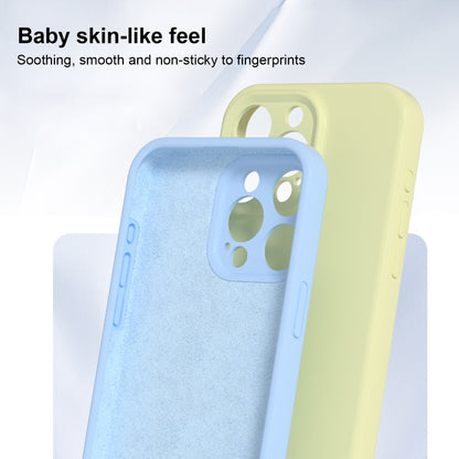 For iPhone 16 Pro Max Precise Hole Liquid Silicone Jelly Color Full Coverage Phone Case(Thin Fog Blue) - iPhone 16 Pro Max Cases by buy2fix | Online Shopping UK | buy2fix