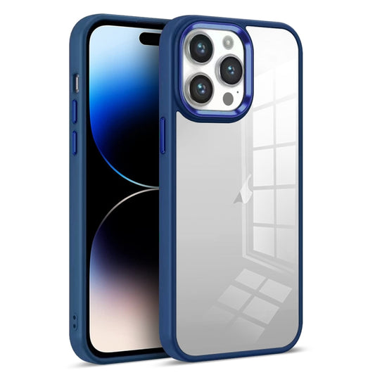 For iPhone 14 Pro Max Colorful Armor Transparent Phone Case(Blue) - iPhone 14 Pro Max Cases by buy2fix | Online Shopping UK | buy2fix