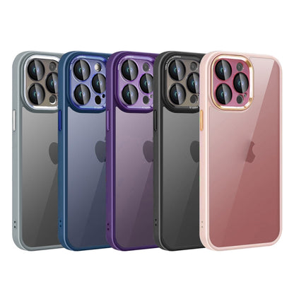 For iPhone 15 Pro Max Colorful Armor Lens Film Translucent Phone Case(Grey) - iPhone 15 Pro Max Cases by buy2fix | Online Shopping UK | buy2fix