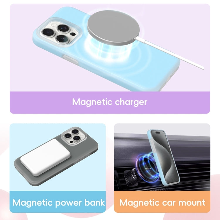 For iPhone 16 Jelly Liquid Silicone MagSafe Magnetic Phone Case(Purple) - iPhone 16 Cases by buy2fix | Online Shopping UK | buy2fix