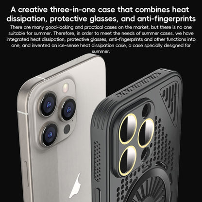 For iPhone 12 Pro Max Hollow Cooling MagSafe Shockproof Phone Case(White) - iPhone 12 Pro Max Cases by buy2fix | Online Shopping UK | buy2fix