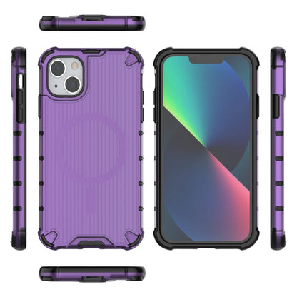 For iPhone 15 Grating Airbag Shockproof MagSafe Frosted Phone Case(Purple) - iPhone 15 Cases by buy2fix | Online Shopping UK | buy2fix