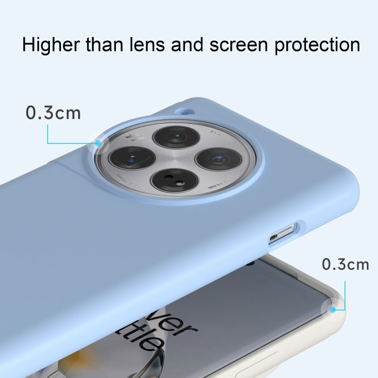 For OnePlus 12 All-inclusive Liquid Silicone Phone Case(Mist Blue) - OnePlus Cases by buy2fix | Online Shopping UK | buy2fix