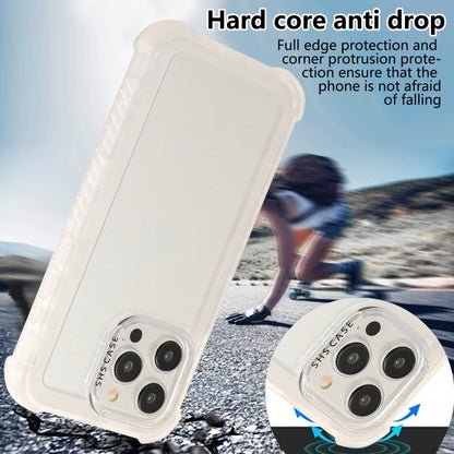 For iPhone 16 Transparent Matte TPU Hybrid PC 3-in-1 Phone Case(White) - iPhone 16 Cases by buy2fix | Online Shopping UK | buy2fix