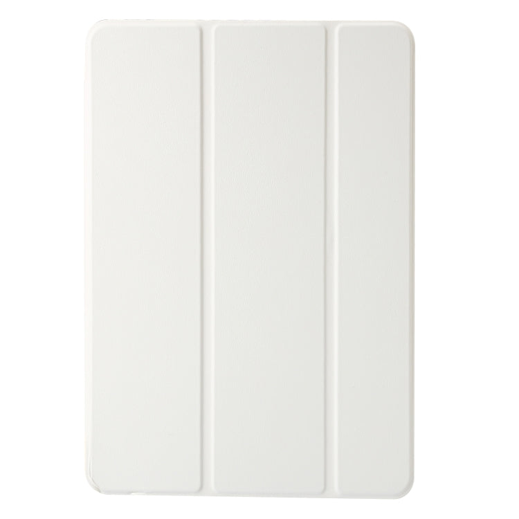 For Huawei Matepad SE 11 2024 Clear Acrylic 3-Fold Leather Tablet Case(White) - Huawei by buy2fix | Online Shopping UK | buy2fix