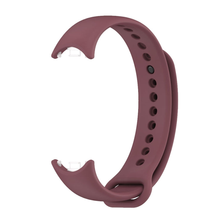 For Xiaomi Smart Band 9 / 8 MIJOBS Metal Buckle Solid Color Silicone Watch Band(Wine Red) - Watch Bands by MIJOBS | Online Shopping UK | buy2fix