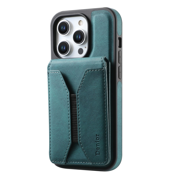 For iPhone 13 Pro Denior D17 Skin Feel MagSafe Detachable Card Slot Phone Case(Blue) - iPhone 13 Pro Cases by Denior | Online Shopping UK | buy2fix