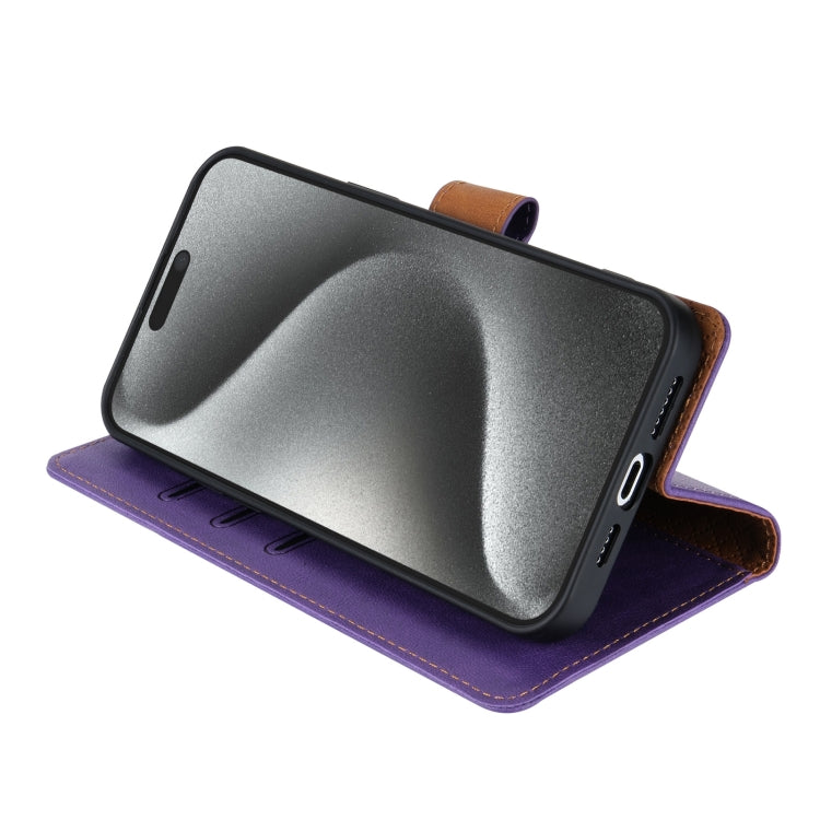 For iPhone SE 2024 N.BEKUS CSJ-P1 Solid Color Leather Phone Case(Purple) - More iPhone Cases by N.BEKUS | Online Shopping UK | buy2fix