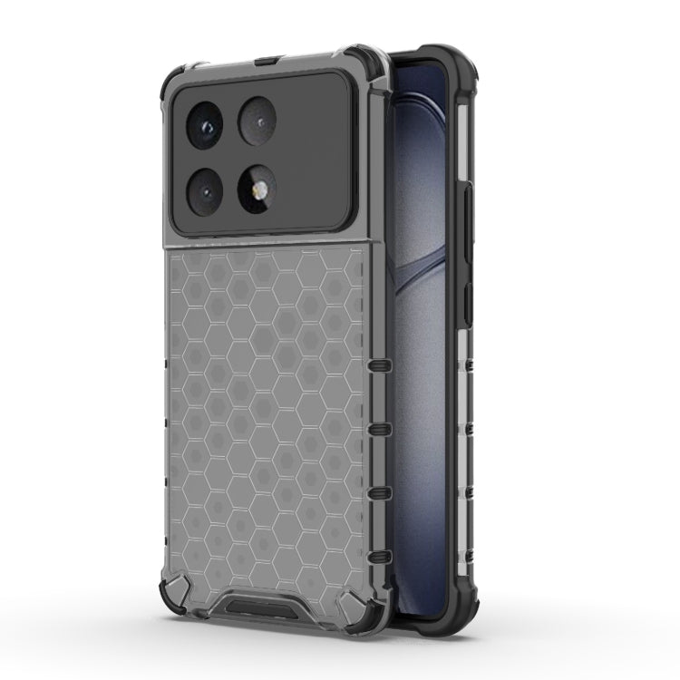 For Redmi K70 Ultra 5G Global Honeycomb Shockproof Phone Case(Black) - Xiaomi Cases by buy2fix | Online Shopping UK | buy2fix