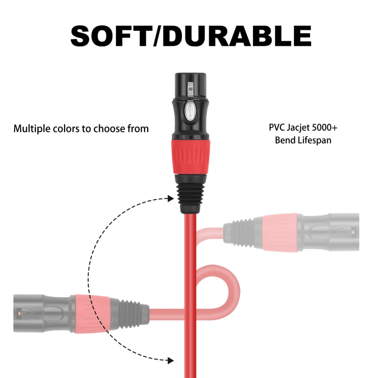 JC1015 XLR 3pin Male to Female Audio Cable, Length:5m(Black) - Microphone Audio Cable & Connector by buy2fix | Online Shopping UK | buy2fix