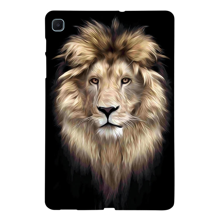 For Samsung Galaxy Tab S6 Lite 2024 / 2022 Color Painting Pattern Smart Tablet TPU Case(Lion) - Tab S6 Lite P610 / P615 by buy2fix | Online Shopping UK | buy2fix