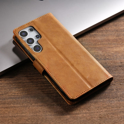 For Samsung Galaxy S24 Ultra 5G N.BEKUS CSJ-P1 Solid Color Leather Phone Case(Brown) - Galaxy S24 Ultra 5G Cases by N.BEKUS | Online Shopping UK | buy2fix