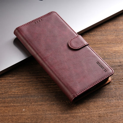 For Xiaomi 14 N.BEKUS CSJ-P1 Solid Color Leather Phone Case(Wine Red) - 14 Cases by N.BEKUS | Online Shopping UK | buy2fix