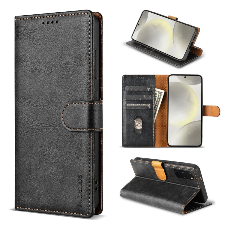 For Xiaomi 14 Ultra N.BEKUS CSJ-P1 Solid Color Leather Phone Case(Black) - 14 Ultra Cases by N.BEKUS | Online Shopping UK | buy2fix