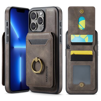 For iPhone 13 Pro Max DG.MING K1 MagSafe Detachable Wallet RFID Back Cover Phone Case(Coffee) - iPhone 13 Pro Max Cases by DG.MING | Online Shopping UK | buy2fix