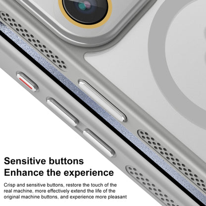 For iPhone 12 Pro Max Side Cooling Skin Feel Frosted MagSafe Magnetic Phone Case(Grey) - iPhone 12 Pro Max Cases by buy2fix | Online Shopping UK | buy2fix