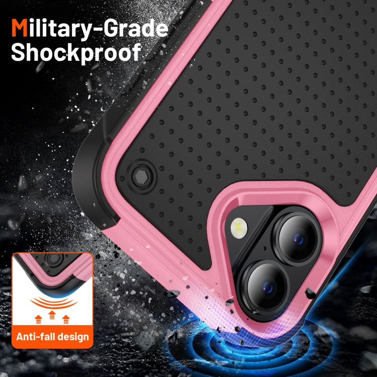 For iPhone 16 Plus PC + TPU Shockproof Protective Phone Case(Pink+Black) - iPhone 16 Plus Cases by buy2fix | Online Shopping UK | buy2fix