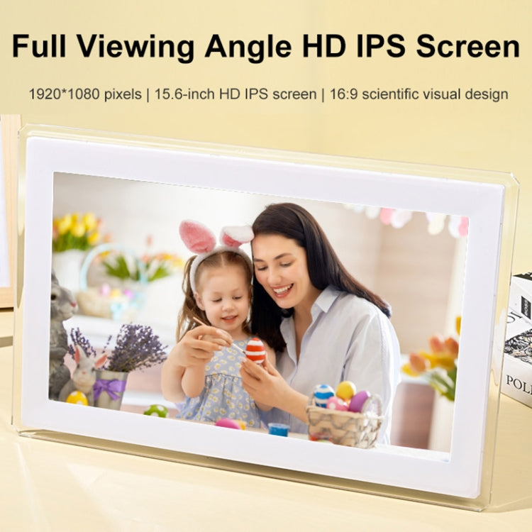 15.6 inch IPS Screen Digital Cloud Photo Frame Wall Mounted LED Advertising Machine, Plug Type:US Plug(Black) - 15 inch Above by buy2fix | Online Shopping UK | buy2fix