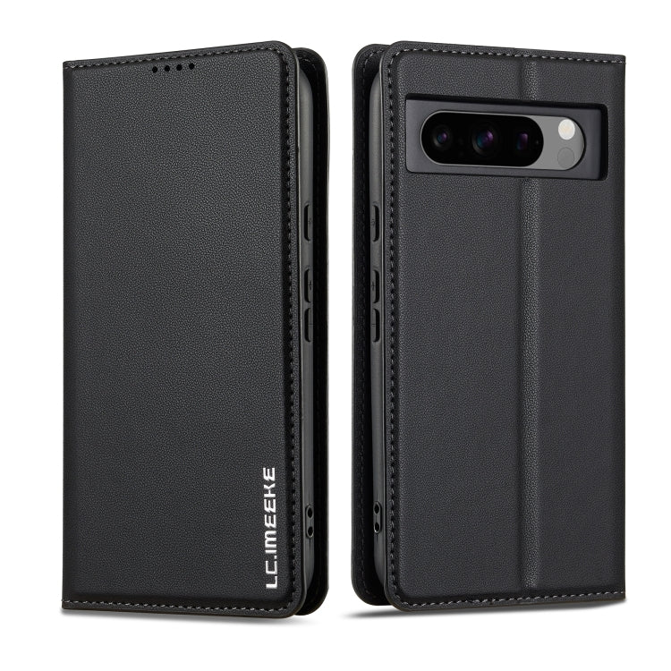 For Google Pixel 8 Pro LC.IMEEKE L1 Series Frosted Fine Texture PU Phone Case(Black) - Google Cases by LC.IMEEKE | Online Shopping UK | buy2fix