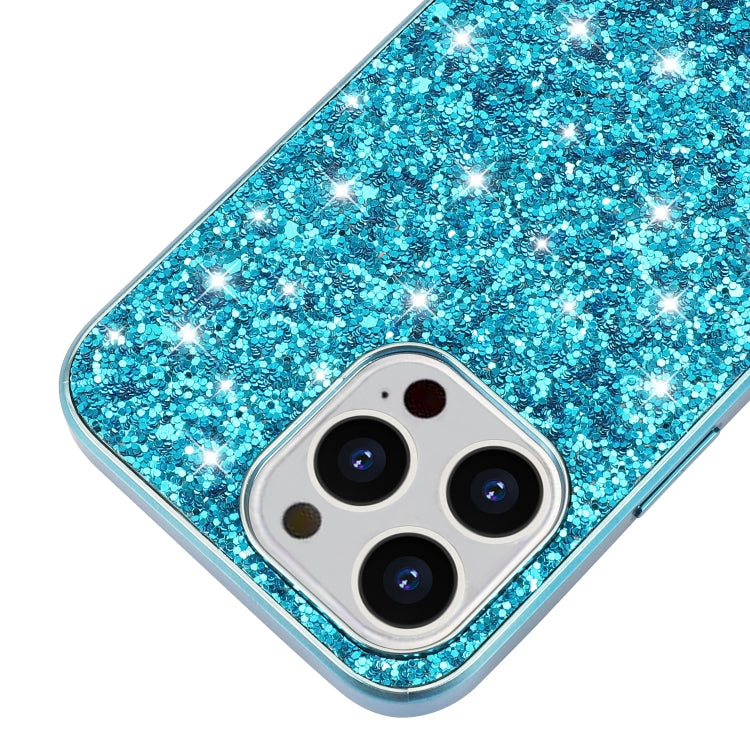 For iPhone 16 Pro Max Glitter Powder Shockproof TPU Phone Case(Silver) - iPhone 16 Pro Max Cases by buy2fix | Online Shopping UK | buy2fix