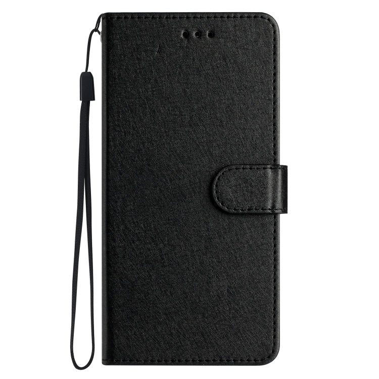 For iPhone 16 Silk Texture Horizontal Flip Leather Phone Case(Black) - iPhone 16 Cases by buy2fix | Online Shopping UK | buy2fix