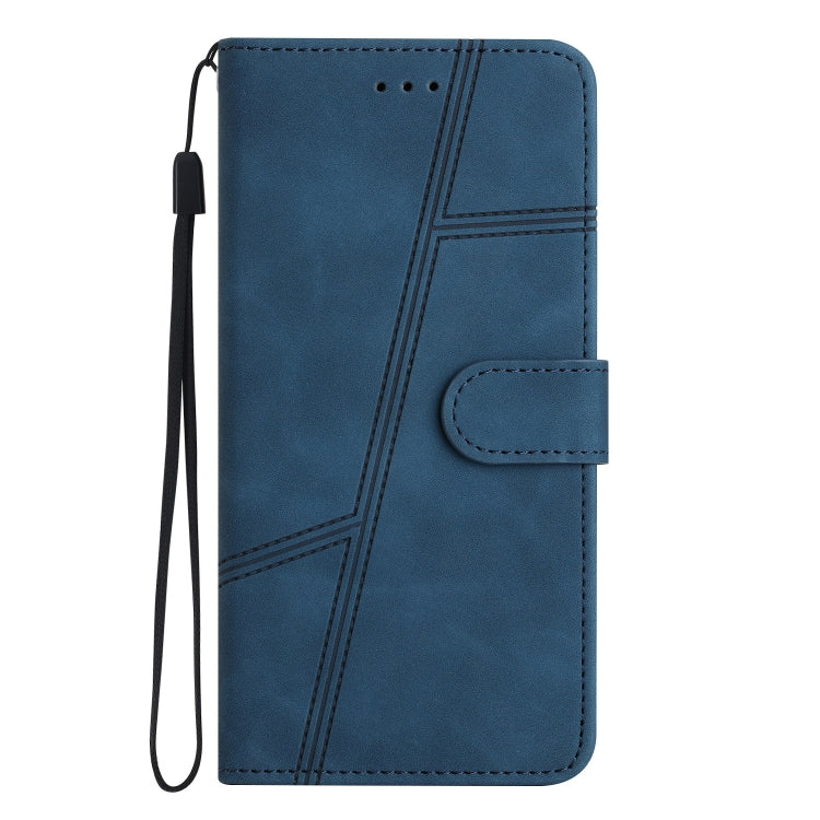 For iPhone 16 Pro Max Skin-feel Stitching Leather Phone Case(Blue) - iPhone 16 Pro Max Cases by buy2fix | Online Shopping UK | buy2fix