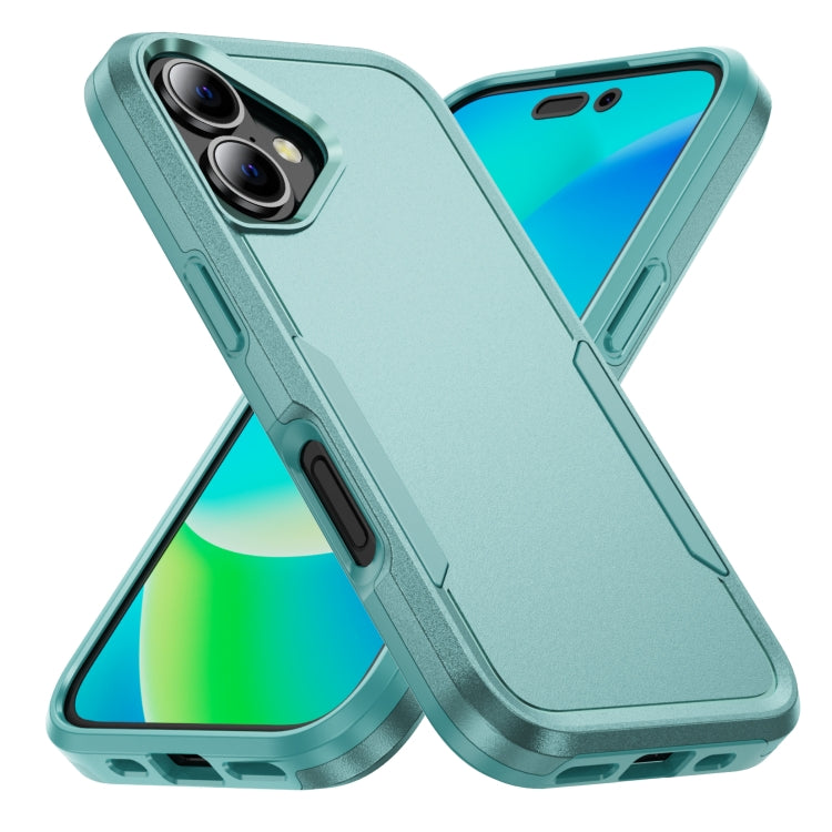 For iPhone 16 Pioneer Armor Heavy Duty PC + TPU Phone Case(Green) - iPhone 16 Cases by buy2fix | Online Shopping UK | buy2fix