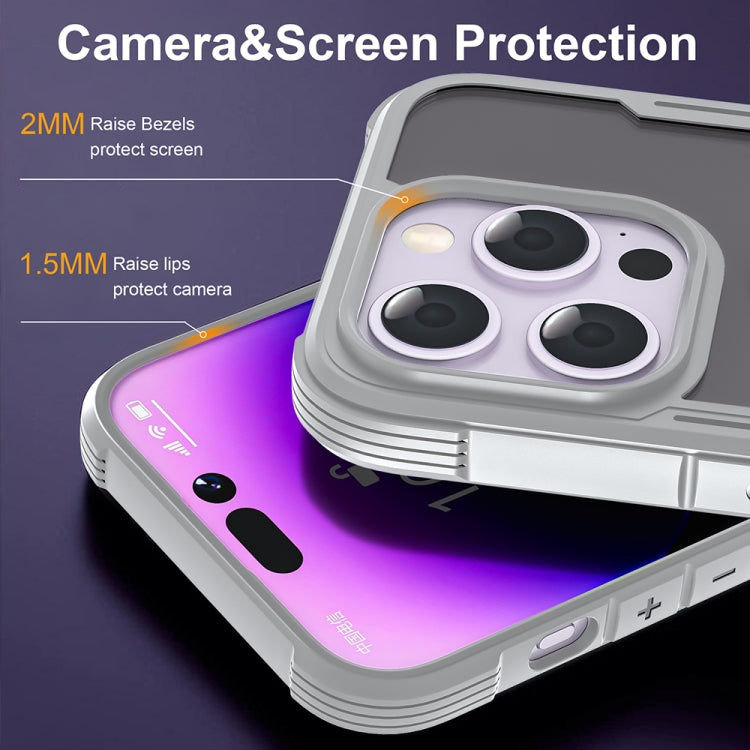 For iPhone 16 Skin Feel Frosted MagSafe Magnetic PC Hybrid TPU Phone Case(Grey) - iPhone 16 Cases by buy2fix | Online Shopping UK | buy2fix