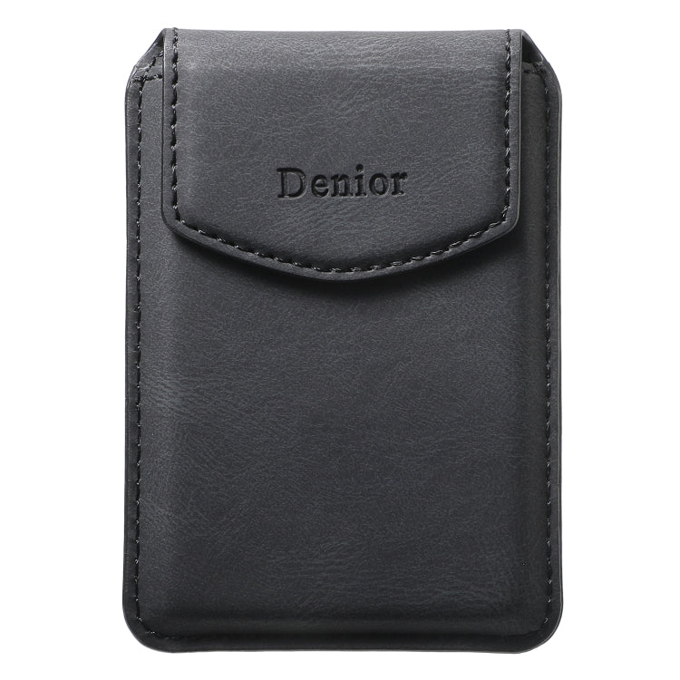 Denior V12 MagSafe Magnetic Phone PU Card Sleeve(Black) - Others Accessories by Denior | Online Shopping UK | buy2fix