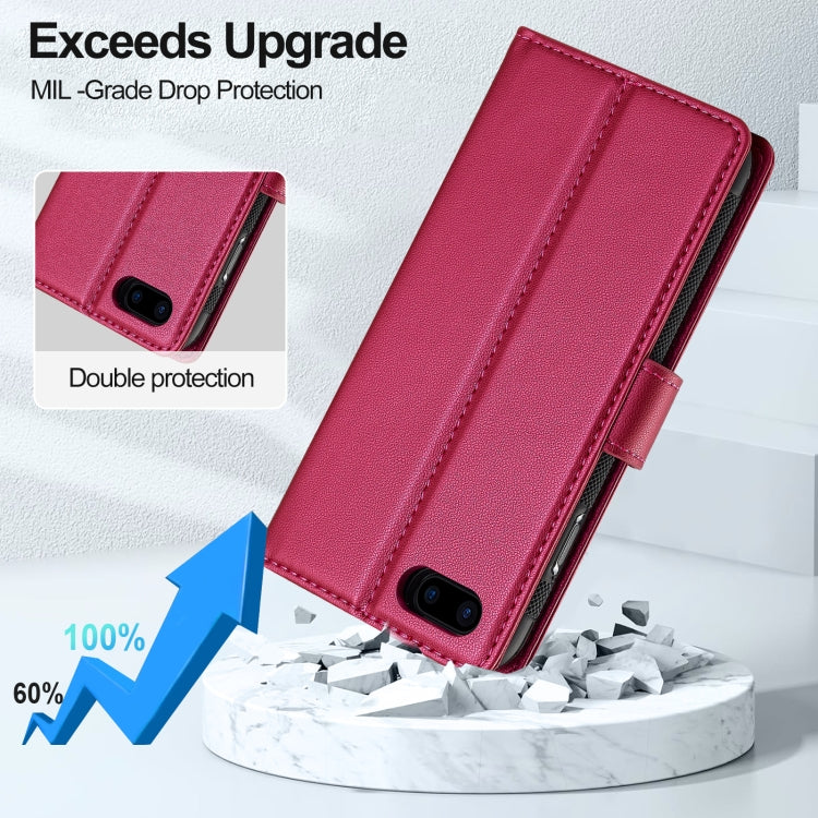 For iPhone 7 / 8 / SE 2020 2022 LC.IMEEKE L2 Series Detachable Magsafe PU Phone Case with Lanyard(Red) - iPhone SE 2022 / 2020 / 8 / 7 Cases by LC.IMEEKE | Online Shopping UK | buy2fix