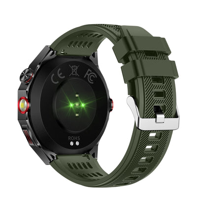 HT28 1.85 inch Silicone Strap IP68 Waterproof Smart Watch, Support Sleep Monitoring(Green) - Smart Watches by buy2fix | Online Shopping UK | buy2fix