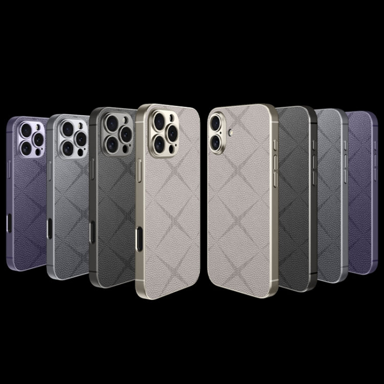 For iPhone 16 Pro GKK Asterism Metal Paint Skin Feel Leather Full Coverage Phone Case(Purple) - iPhone 16 Pro Cases by GKK | Online Shopping UK | buy2fix