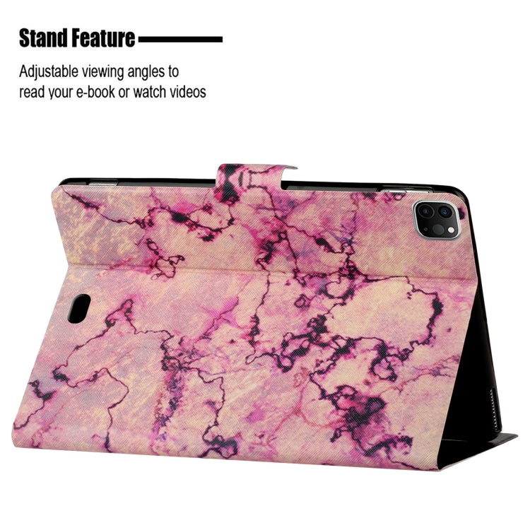 For iPad Pro 11 2024 Colored Drawing Pattern Flip Leather Smart Tablet Case(Pink Marble) - iPad Pro 11 2024 Cases by buy2fix | Online Shopping UK | buy2fix