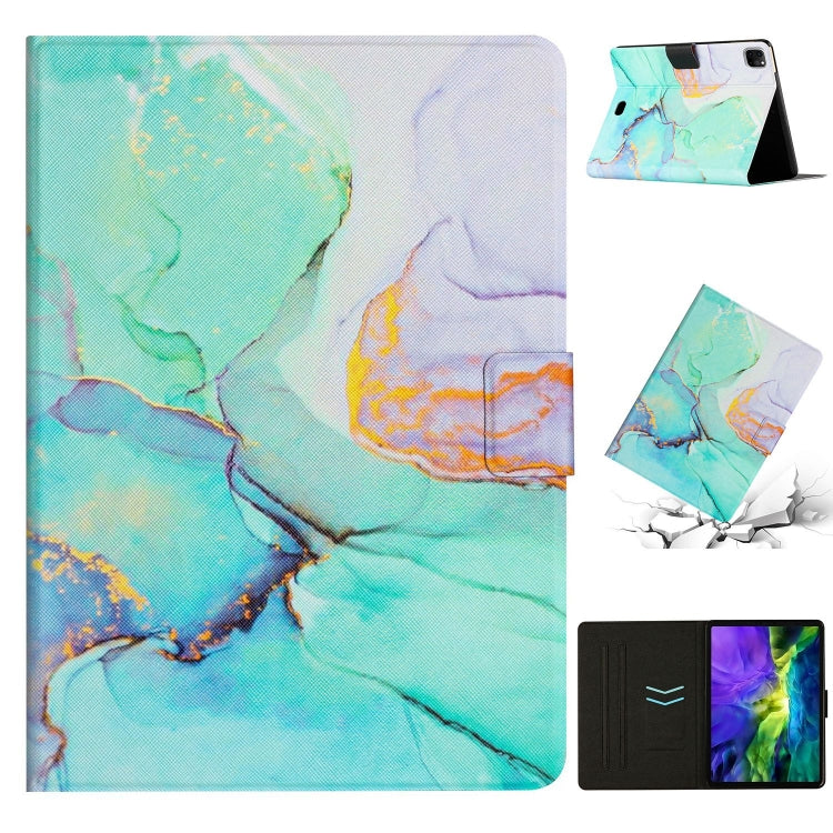 For iPad Pro 11 2024 Marble Pattern Leather Smart Tablet Case(Green) - iPad Pro 11 2024 Cases by buy2fix | Online Shopping UK | buy2fix