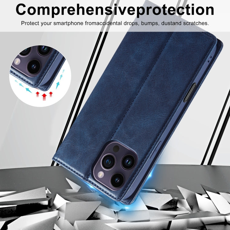 For iPhone 16 Pro LC.IMEEKE RFID Anti-theft Leather Phone Case(Blue) - iPhone 16 Pro Cases by LC.IMEEKE | Online Shopping UK | buy2fix